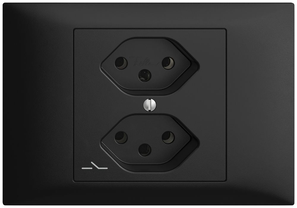 Presa INS EDIZIOdue 2×T13 nero 1×S