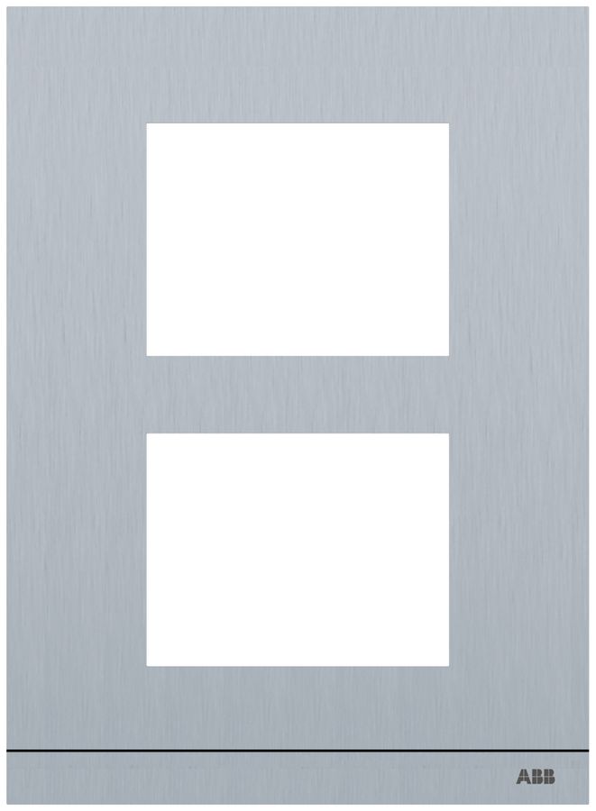 Telaio di copertura audio ABB-Welcome, per 1/2 (2 moduli), Al spazzolato