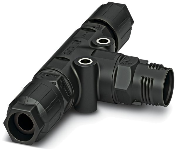 T-Verteiler QUICKON 3LPE 1.5mm² Ø4…9mm 2×Mutter schwarz