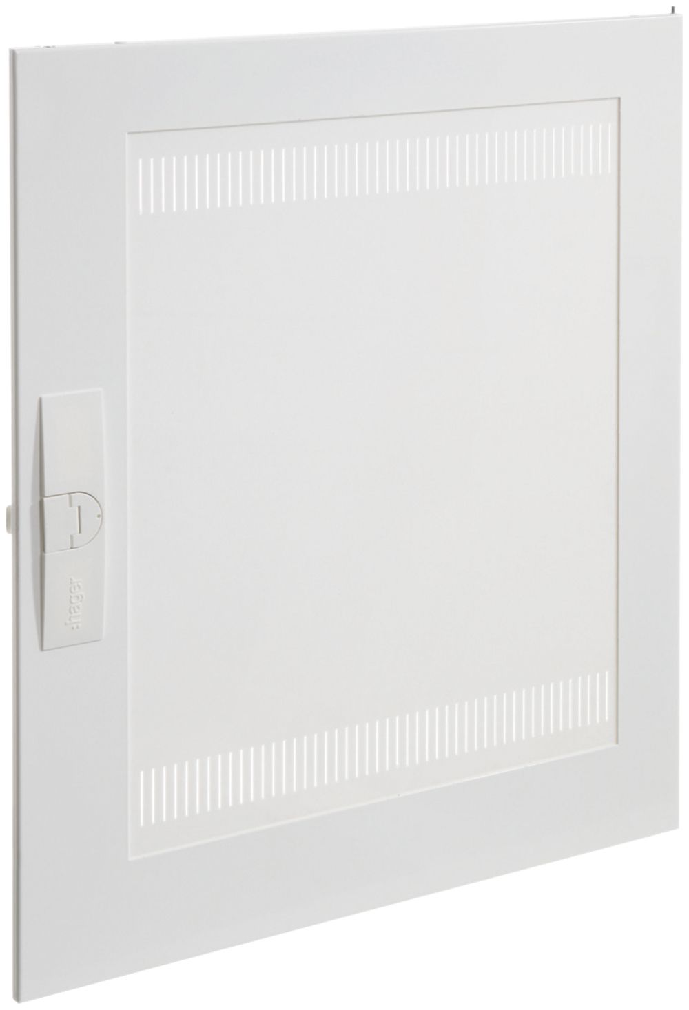 Tür rechts geschlitzt Hager univers 519×619×12mm IP30 weiss