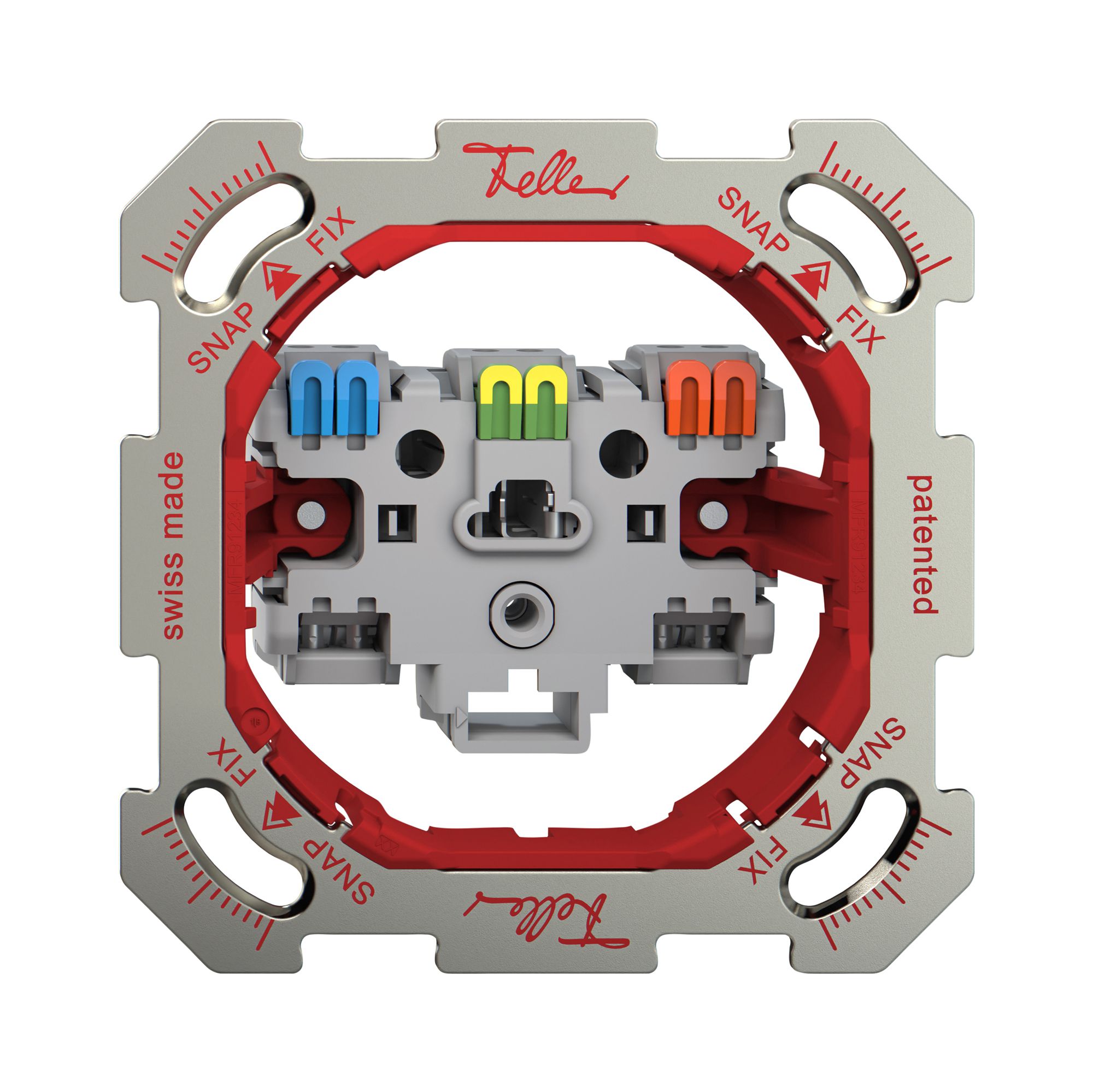 UP-Steckdose Feller Snapfix® 1×T13 10A 250V 77×77×44mm