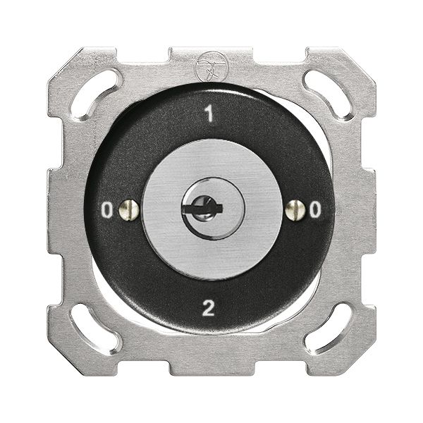 Interruttore rot. INC FH 2/2P nero con serratura di sicurezza