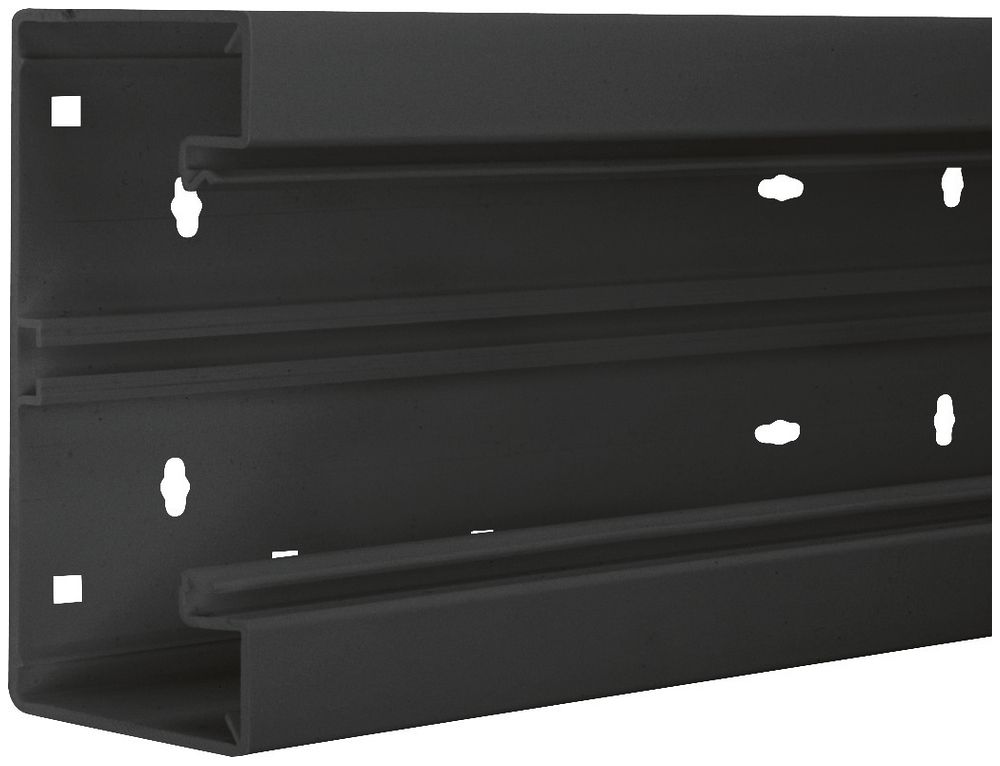 Brüstungskanal Hager BR 65×130mm Oberteil 80mm schwarz