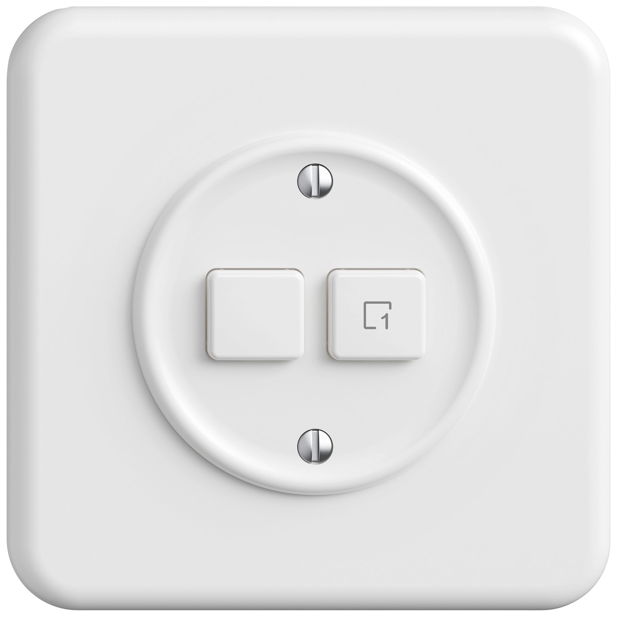 UP-Bedienaufsatz zu Druckschalter STANDARDdue Wiser 1K 2T ws