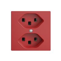 Steckdose EDIZIOdue 2×T23 berry 16A, mit Steckklemmen