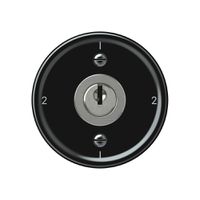 Schlüsselschalter origin Umschalter 3/1L 16A 250V 1-2-1-2 60×60mm schwarz