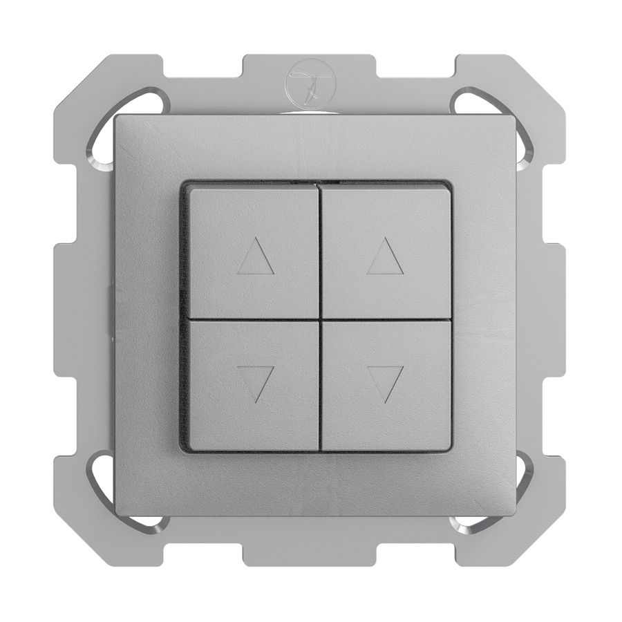 UP-Storentaster EDIZIOdue FM silver 2-Kanäle