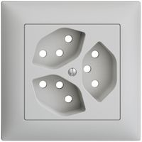 Frontset EDIZIOdue hellgrau 88×88mm 3×T13