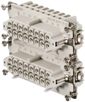 Buchseneinsatz Weidmüller HDC HE 17-32 500V 16A 16L Zugfederanschluss Gr.6