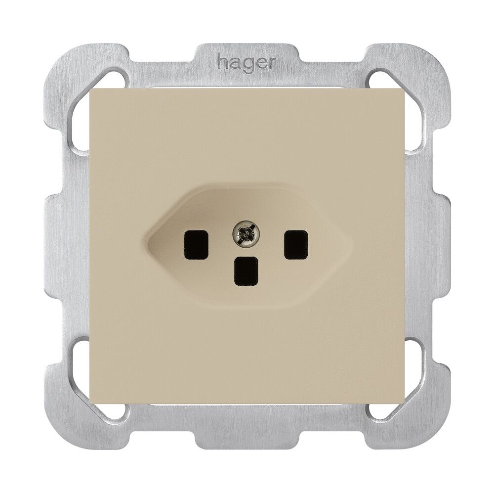 UP-Steckdose kallysto T23 beige mit Steckklemmen