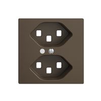 Frontset EDIZIOdue coffee 60×60mm 2×T23 mit Linse