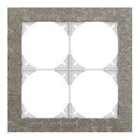 Abdeckrahmen EDIZIOdue prestige 2×2 eternit