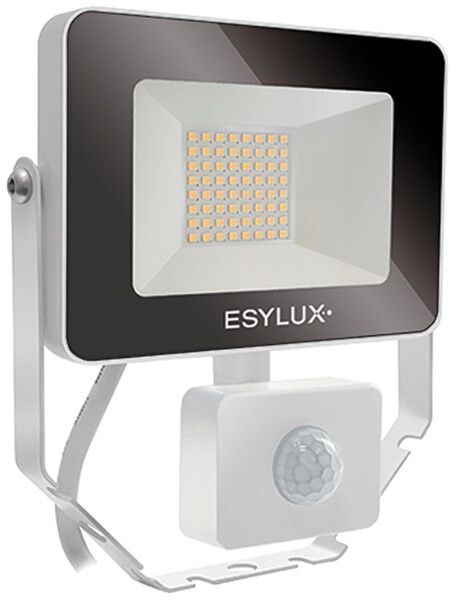 LED-Strahler ESYLUX AFL BASIC, 10W 4000K 1000lm 148×58×160mm IP65, weiss