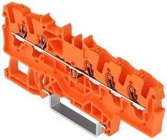 Borne de passage joignable WAGO TOPJOB S 1.5mm² 24A Push-in 5×1 TH35 orange