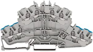Doppelstock-Reihenklemme WAGO 4L N/L, grau