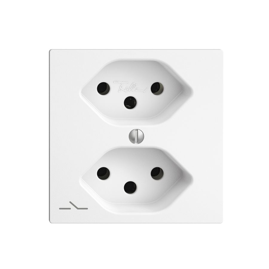 UP-Steckdose EDIZIOdue 2×T13 1×S weiss mit Shutter