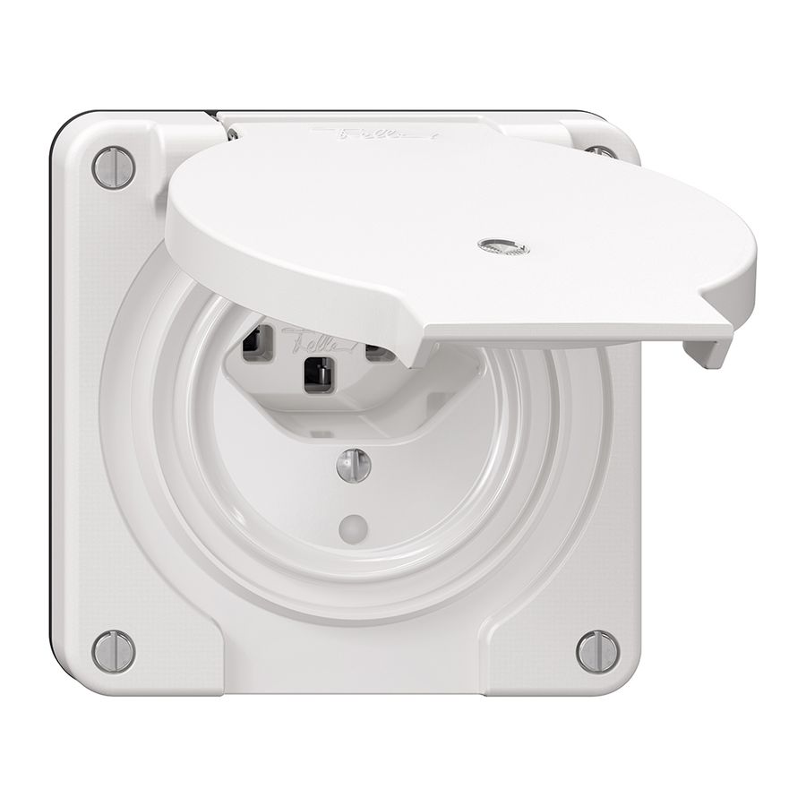 Steckdose NEVO N.CO, 1×T23, IP21, m.LED, weiss