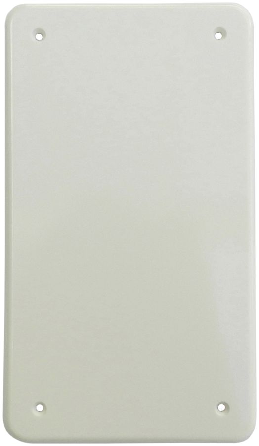 Abdeckplatte 2×II 4-Befestigungslöcher weiss