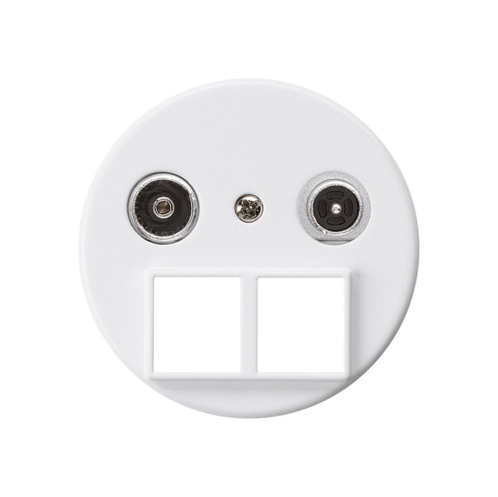 Prise multimédia basico TV-R montage A 14dB 2GHz blanc