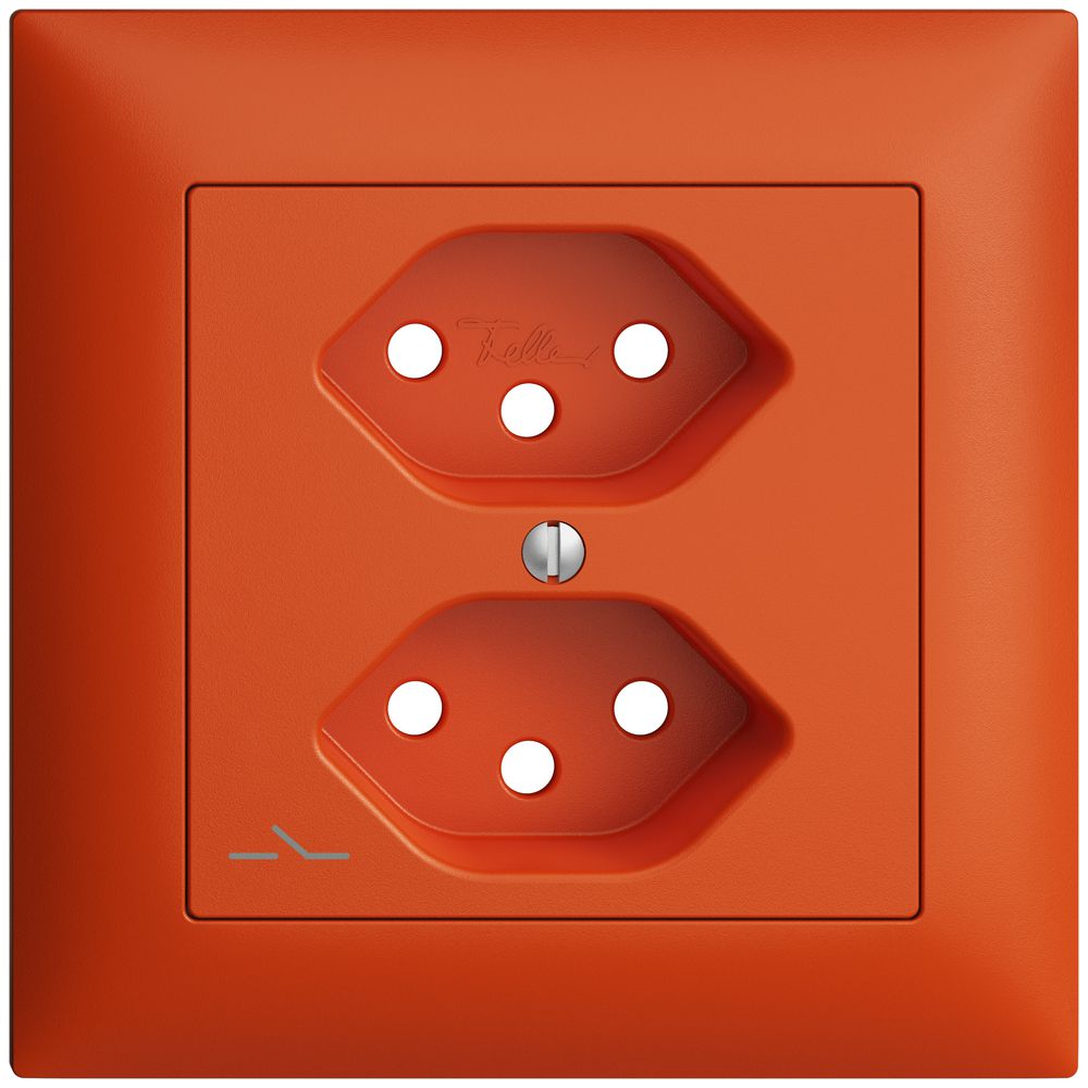 Frontset EDIZIOdue orange 88×88mm 2×T13/1