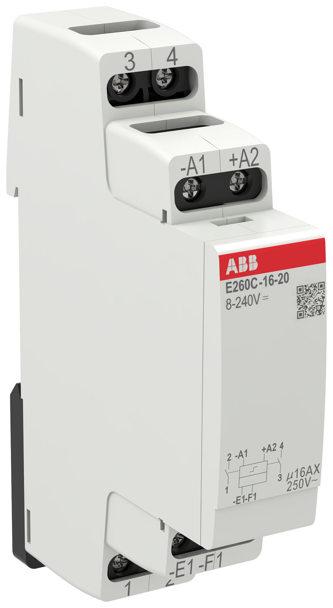 Teleruttore ABB E260C-16-20 1UM 8…240VUC/16A 4000W 2Ch