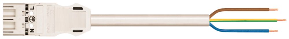 Anschlussleitung WINSTA MIDI 3×2.5mm² 20A 250V 1m Kod.A Stecker/frei weiss