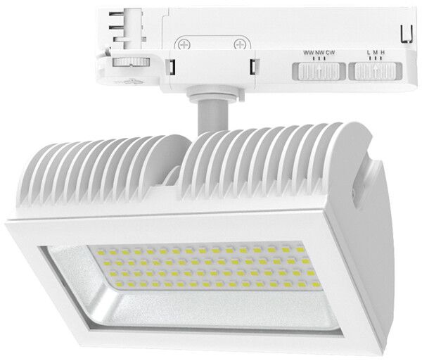 LED-Strahler DOTLUX FLEXAtrack 38W 2805lm 3000…5700K DIM AD3PH 201×108mm ws