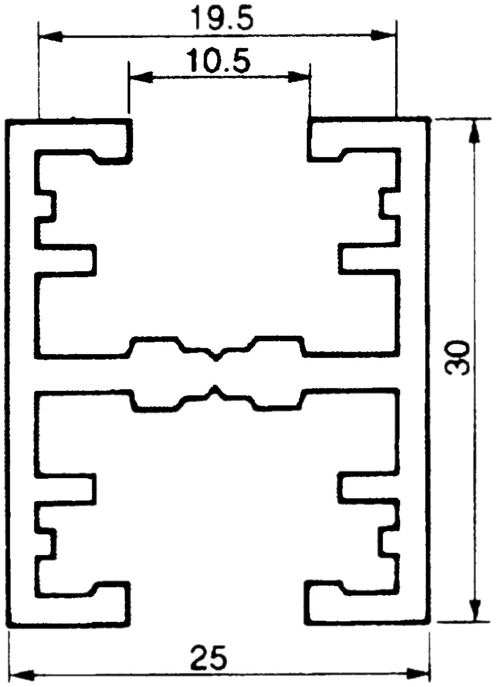 Befestigungsschiene Almatec 25×30mm L=3m