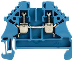 Morsetto di passaggio Weidmüller WDU N ZQV connessione a vite 2.5mm² TS35 blu
