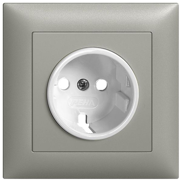 Frontset EDIZIOdue Schuko dunkelgrau