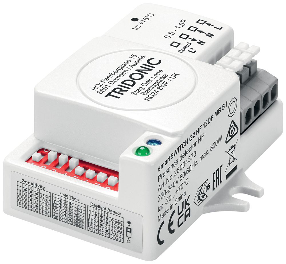 EB-Bewegungsmelder Tridonic smartSWITCH MB S f IP20 HF weiss