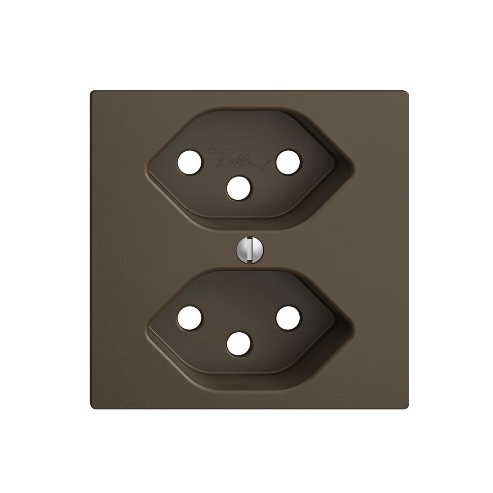 Plaque frontale 2×T13 coffee EDIZIOdue