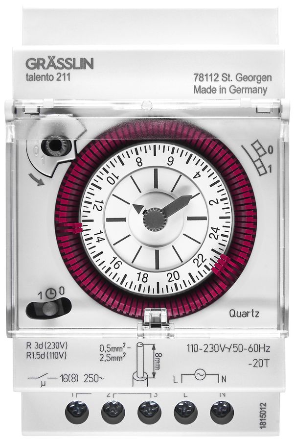Timer AMD ELBRO talento 211 SK 1-0-Timer 110…230V 24h 15min 16A