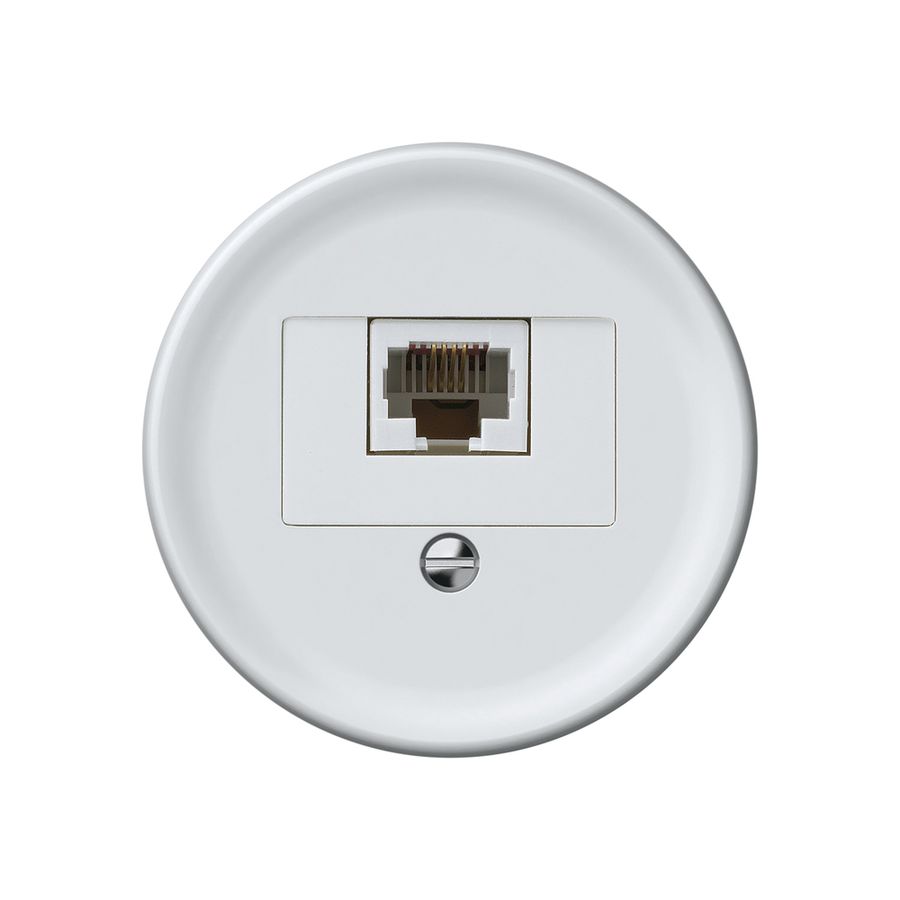 Anschlussdose origin RJ45 8(4) Kat.6 gerade 60×60mm weiss