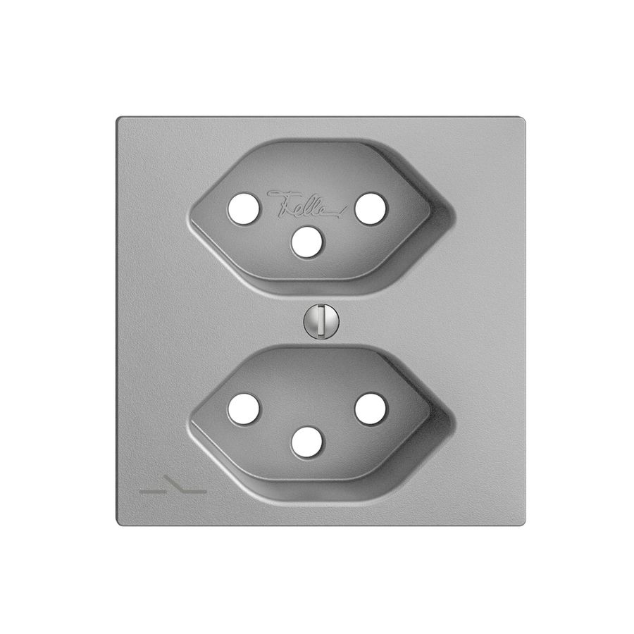 Frontplatte EDIZIOdue 2×T13 silver mit Shutter