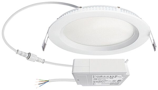 LED-Downlight ESYLUX ELSA-2 Ø180 DALI 9W 3000K, 850lm, weiss
