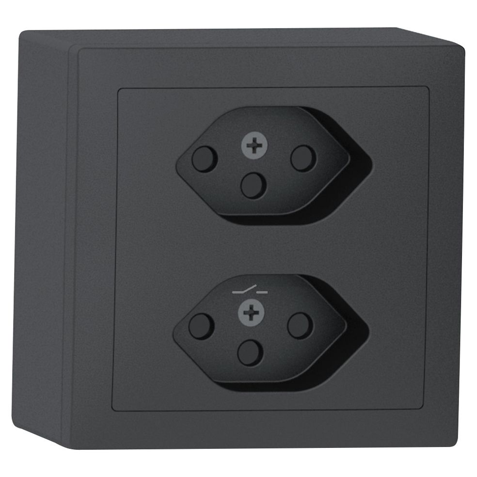 AP-Steckdose Sidus 2×T13S anthrazit