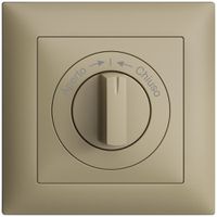 Kit frontale EDIZIOdue Aperto->I<-Chiuso sand 88×88mm per pulsante girevole