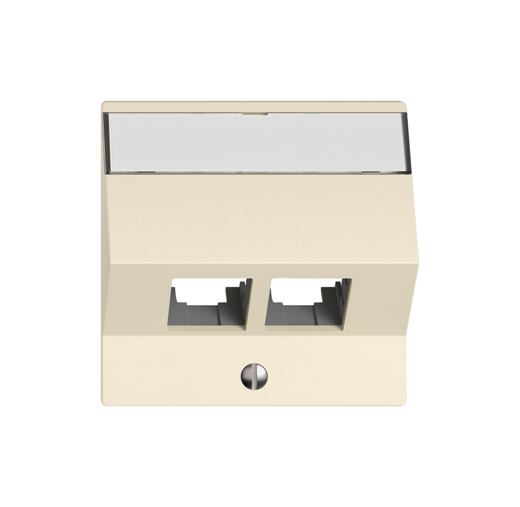 Montageset EDIZIO.liv EASYNET S-One SNAPFIX® schräg 2×RJ45 cr