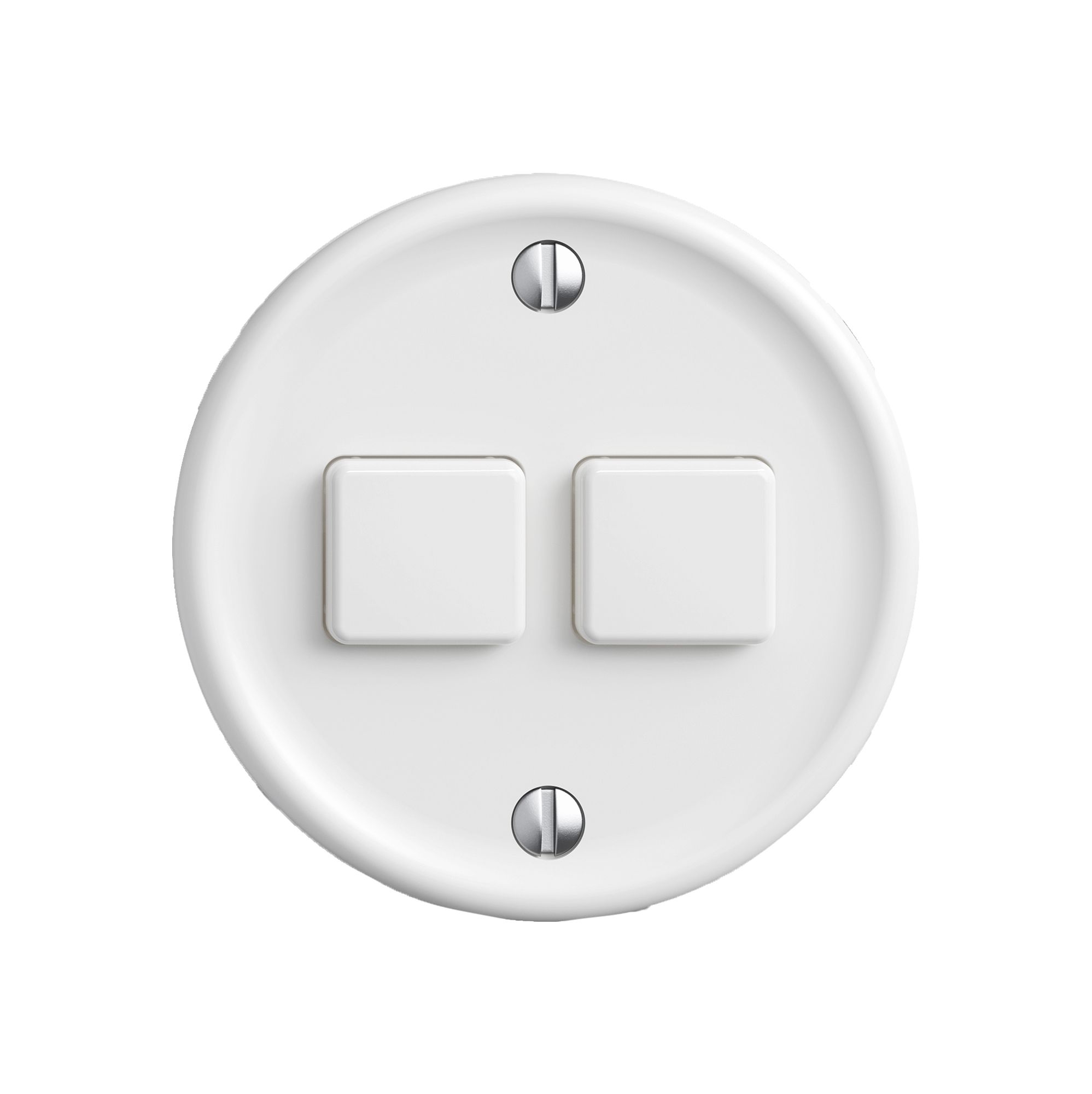 Montageset STANDARDdue Wiser SNAPFIX® f.Druckschalter 2K 2 Tasten ws