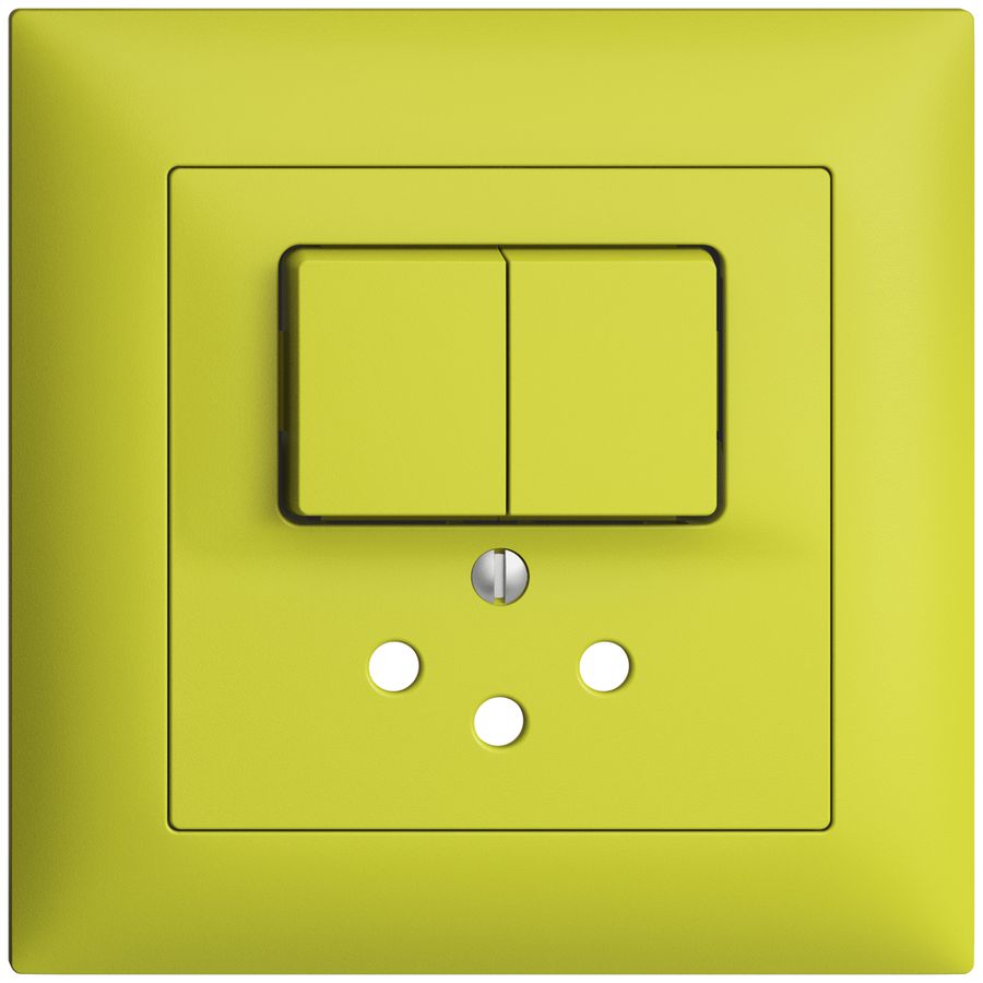 Kit frontal ENC EDIZIOdue lemon 88×88mm pour combi 2 boutons+T12