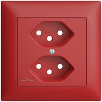 Frontset EDIZIOdue berry 88×88mm 2×T13/1 mit Shutter