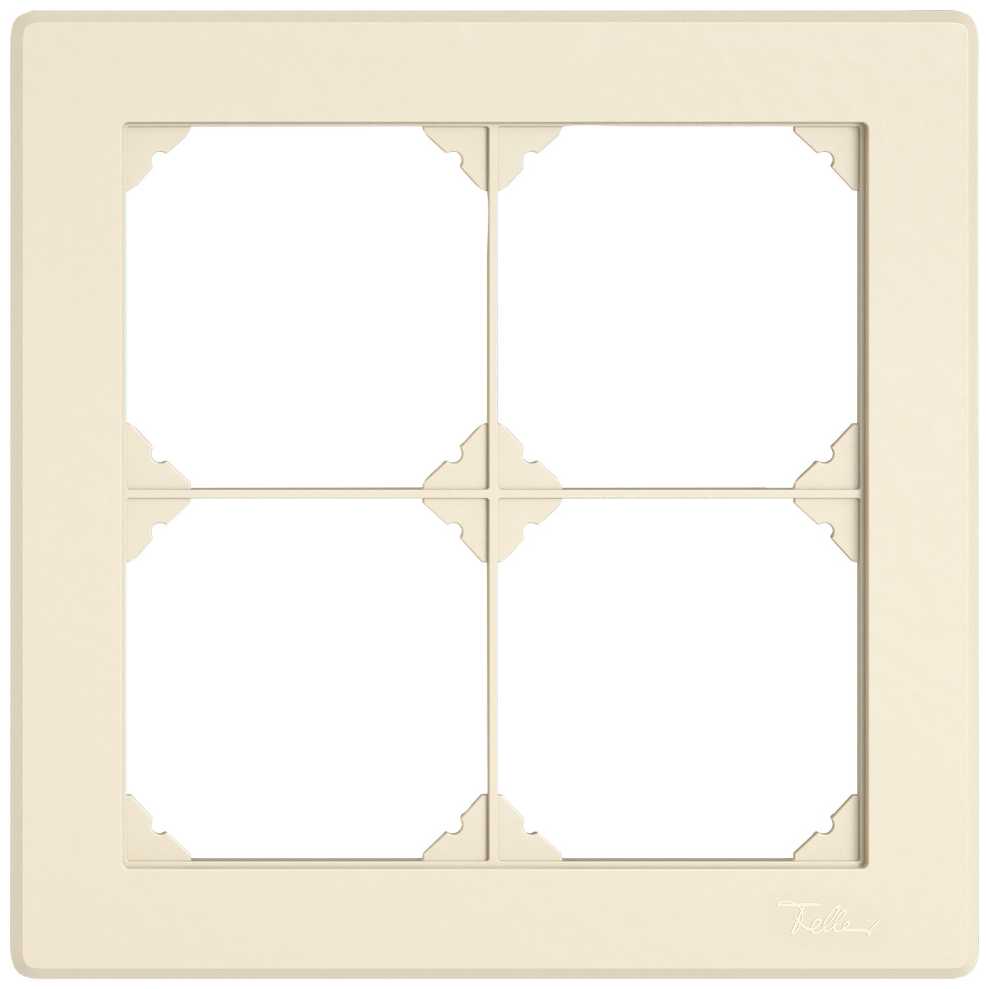 UP-Abdeckrahmen EDIZIO.liv SNAPFIX® 2×2 156×156mm cr