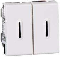 EB-Leuchtwippschalter MOS weiss 1/3+3/1L mit LED Orientierung