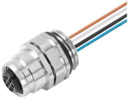 Spina INS Weidmüller SAIE presa M12 4L con cavo 0.5m M16 0.34mm² PVC