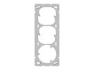 Befestigungsplatte Gr.I-I-I 77×197mm Achsdistanz 60/60mm