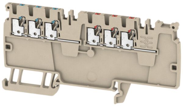 Potentialverteilerklemme Weidmüller AAP13 PUSH IN 1.5mm² 250V 16A TS35 beige