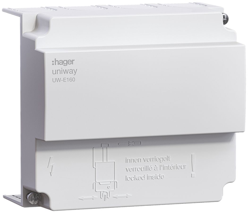 Standardhaube Hager uniway für Einspeiseblock 160A, 3LN, Breite 108mm