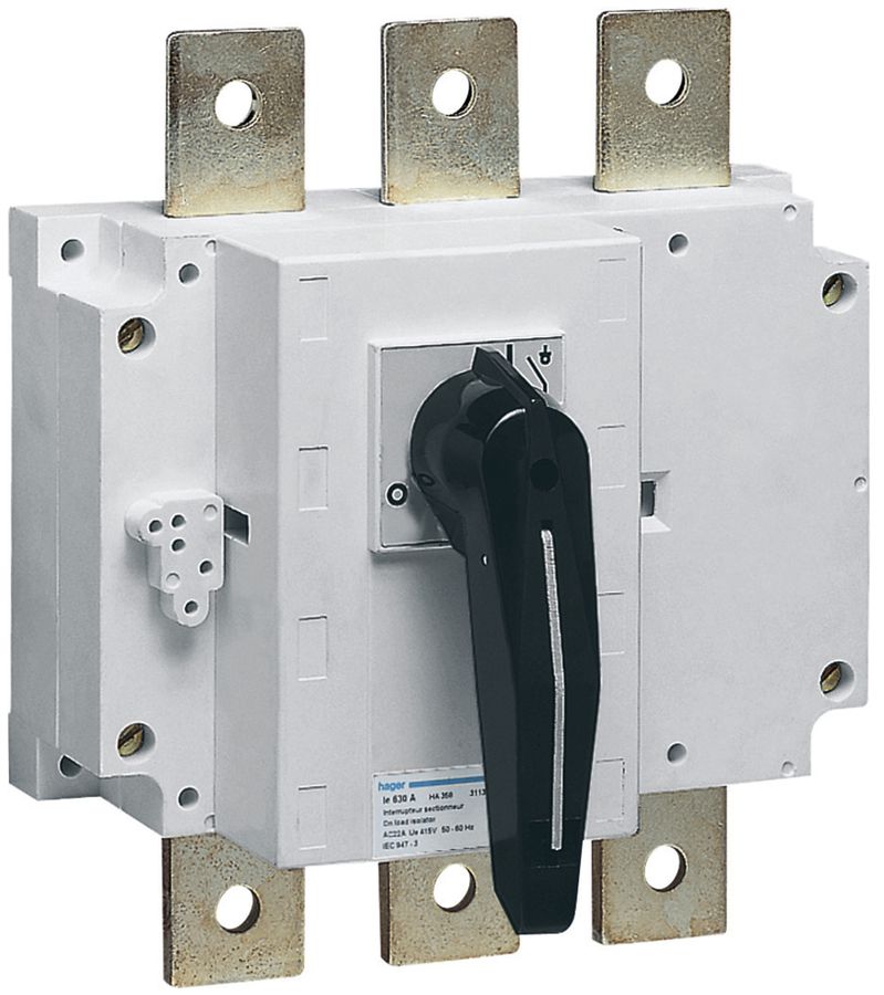 Interrupteur de charge INC Hager 3L 250A montage frontal indication de coupure