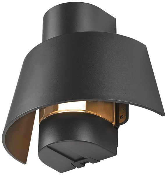 Applique SLV PHOTONI E27 1×0…13W IP55 125×250mm nero